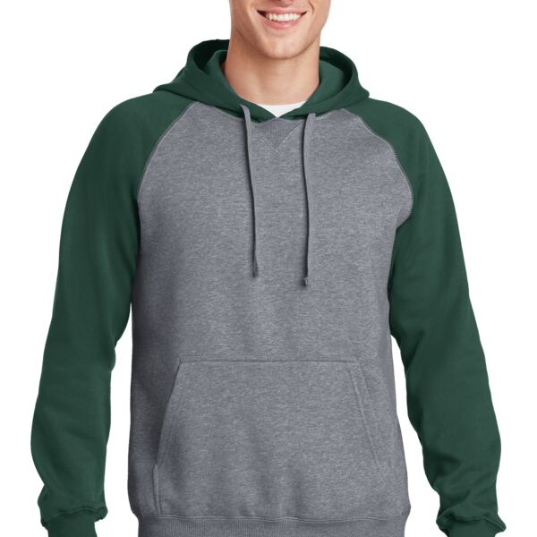 Raglan Colorblock Pullover Hooded Sweatshirt Thumbnail